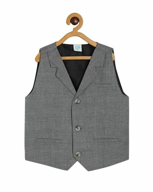 MINI KLUB Kids Boys Party Pink, Grey 100% Cotton;Waist Coat-Body:80% Polyester 20% Viscose ; Lining:100% Polyester Coordinate Set