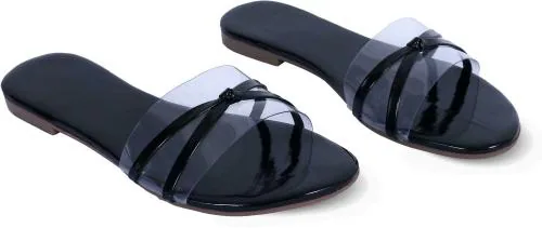 FLAT-TRANSPARENT-CHAPPAL BLACK 01-6