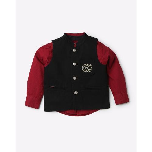 612 League Boys Shirts in Black Color