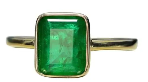 Feel Touch Mart Gold Emerald Ring Men Emerald 7 Ratti Ring For Women Real Emerald Ring Real Gold Beautiful & Attractive Emerald Loose Gemtone Panna Ratna Ki Anguthi Original IGL Lab Certified