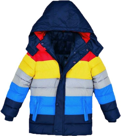 AD & AV Boys Dark Blue Solid Nylon Single Jacket