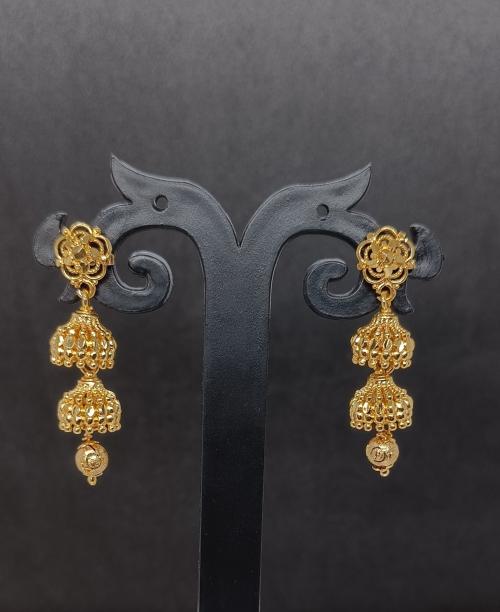 MANVEER ENTERPRISE 1 Gram Gold Earrings German Silver Tops Top Earring Jhumki Jhumkas Jumka Studs