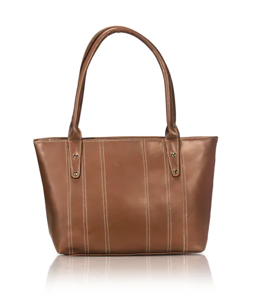 SNEAZ Women Leather Classic Hand Bags | Ladies Purse Travel Shoulder Bags Tote for Women College Girls - Large , Beige (SNZ-B-067008)