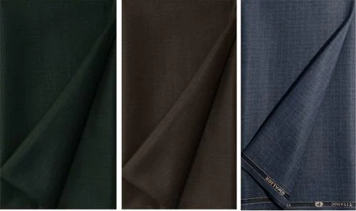 KUNDAN SULZ GWALIOR Black, Brown, Blue Cotton Blend Checkered Men Pack of 3 Trouser Fabric