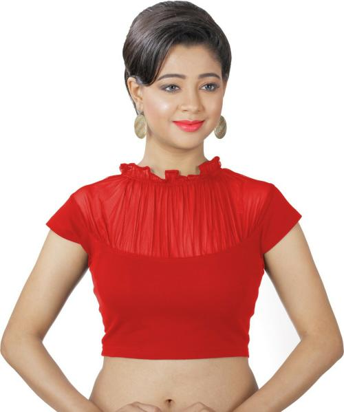 Abhi Fashion Neck Women Blouse