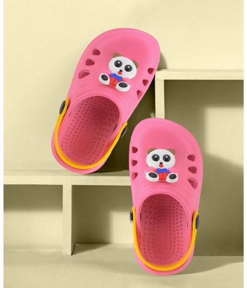 NEOBABY Pink Boys & Girls Sling Back Clogs