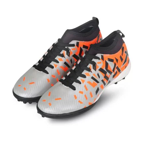 VECTOR X FLAME Football Shoes For Men (Silver, Orange)