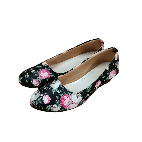 TryPairs Handmade Heeled Flower Printed Belly for Women and Girls | Designed and manufactured in India