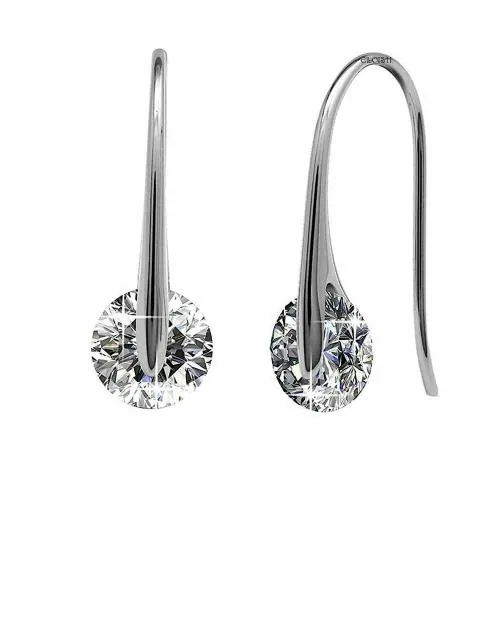 ELOISH Sterling Silver Cubic Zirconia Dangle Earring for Women