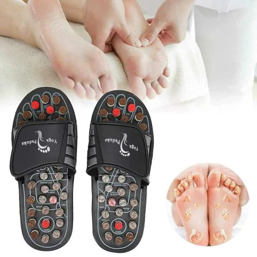 ZURU BUNCH Yoga Paduka- Acupressure Magnetic Therapy Paduka Slippers for Full Body Blood Circulation For Men and Women