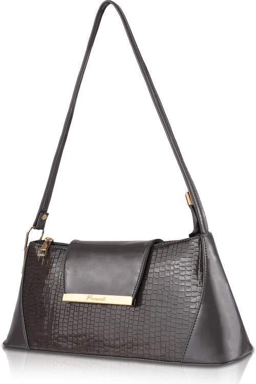 Fommil Women Grey Shoulder Bag JioMart
