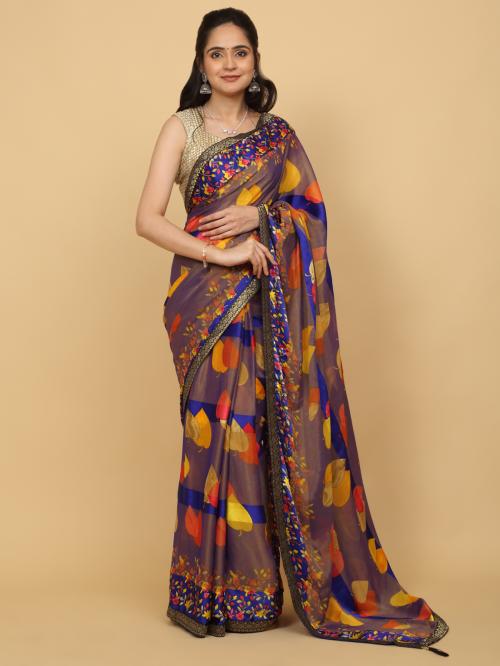 Anuradha Sarees Women's Daily wear Bollywood Saree (_Blue_Regular)
