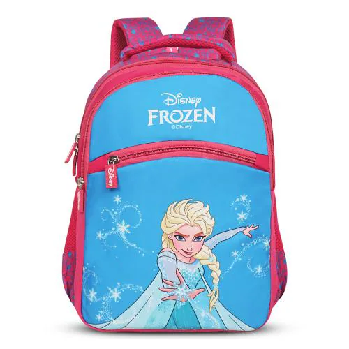 Priority Disney Frozen Printed Turquoise Blue Polyester School Backpack For Kids | Specially School Bag For Girls