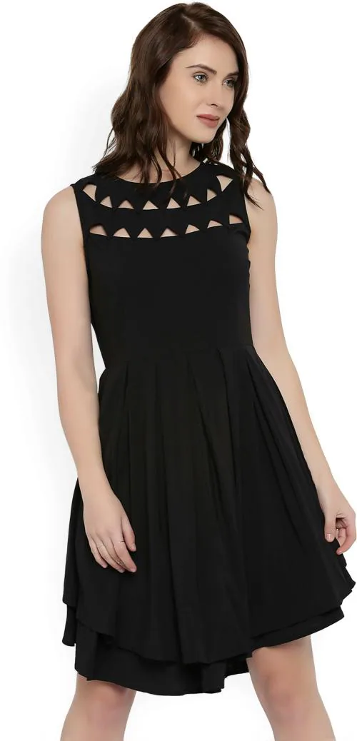 Rare Women Black Solid Dress