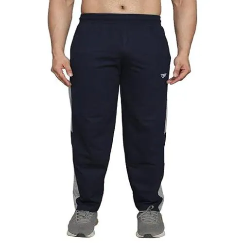 tex-fro Men's Cotton Solid Regular Track Pant|Elastic Waistband Lower for Men in black color