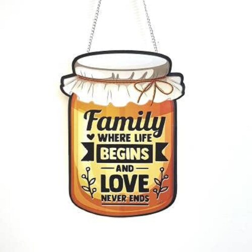 Bless Kraft The Kitchen Plaque Quotes Printed Wall Door Hanging Dining Decoration (11x9 Inch)