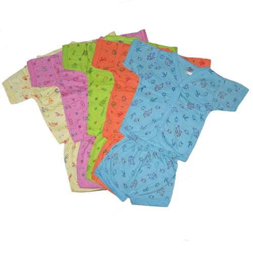 Peerless Wear Newborn Baby Dress Combo Pack of 5 Pure Cotton Colour Half Sleeve Jhabla 0-3 Months