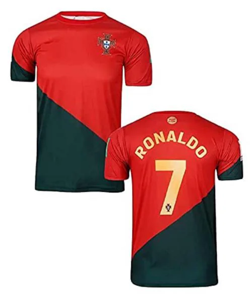TekyPortugal Football Jersey Ronaldo 7 2023-24 for Kids & Boys(13-14 Years)