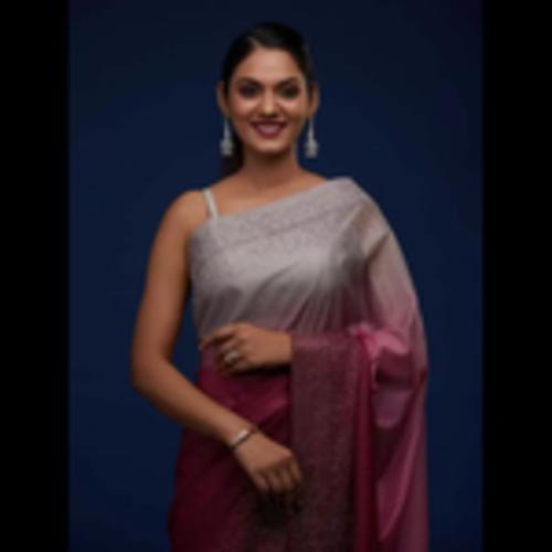 JANRAAG Self Design Bollywood Silk Blend Saree (Multicolor)