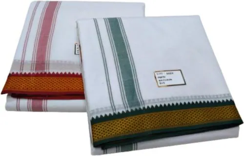 Truevelli white Cotton Blend Dhoti Dhoti