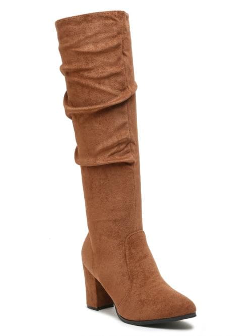 Pelle Albero Brown Knee Boot For Women