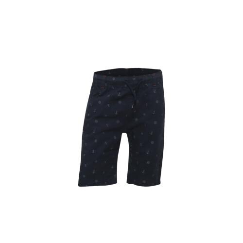 Rad Prix Boys Black Anchor Printed Shorts