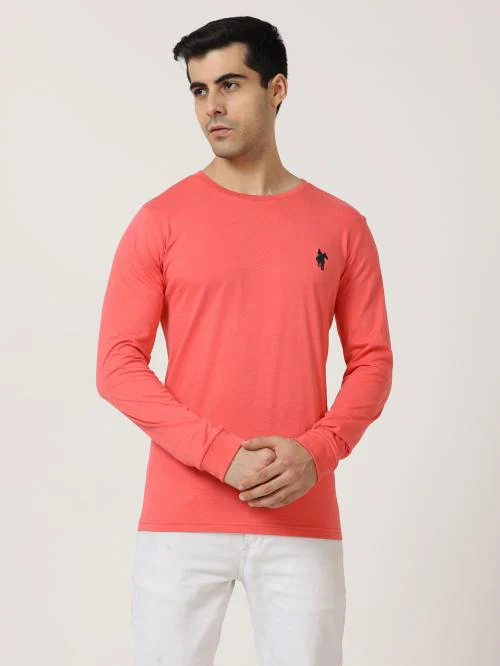 MENS FULL SLEEVE SOLID TSHIRTS WITH CUFF 5XL