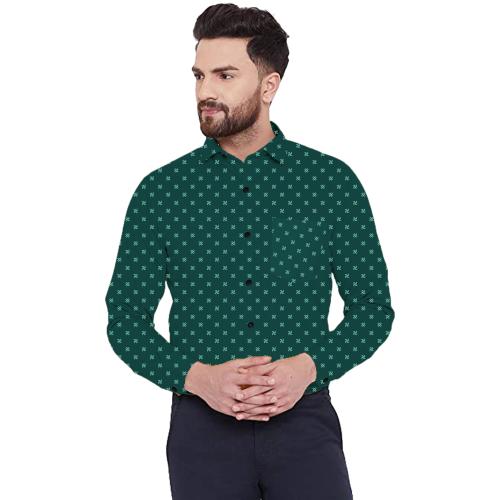 BINAYAK : WE DEAL WITH QUALITY ONLY - Men's Full Sleeve Cotton Casual Shirt - Ideal for Office, Party, and Everyday Wear