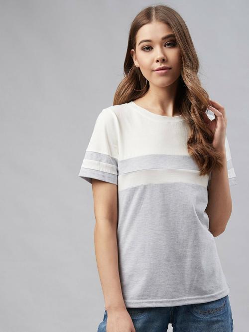 Buy Rare Women Grey Solid T-shirt Online at Best Prices in India - JioMart.