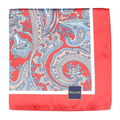 Peluche Silk Paisley Design Pocket Square For Men