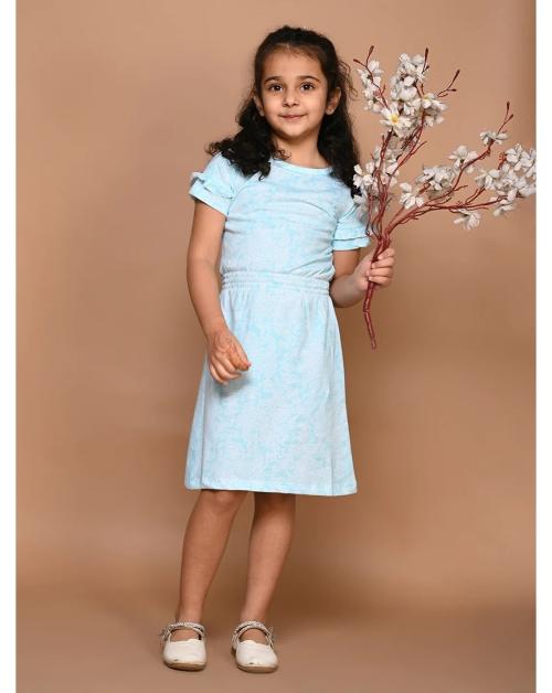 Lilpicks All Over Aztec Printed T-shirt Girls Dress