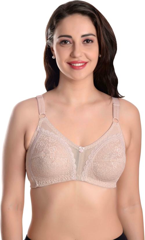 Featherline Women Grey Lace Single Bra ( 42C )