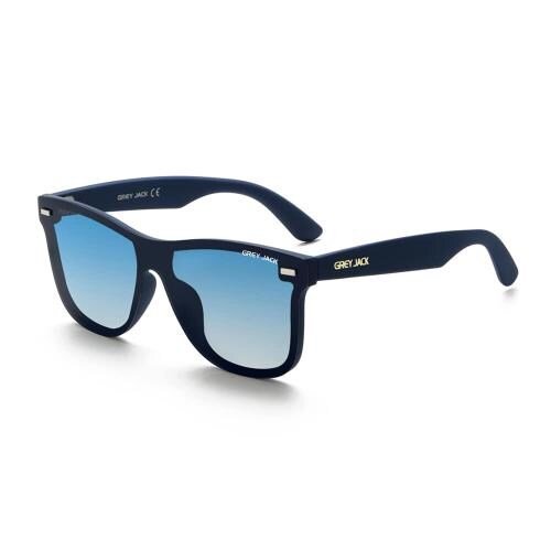 Grey Jack Double Blue Flat Top Lens Sunglasses For Men And Women - Gj650
