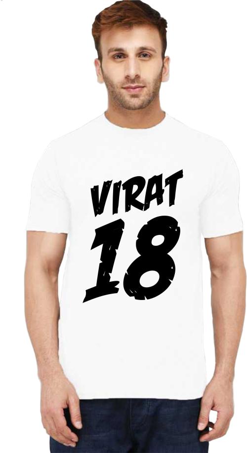 Uniplanet Store Men White Graphic Print Pure Cotton Round Neck T-Shirt - XL (URT-KOHLI-WHITE-01)