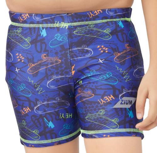ZIUM 4 Way Lycra Swimshorts for Kids Boys Swim Jammer Swimsuit Quick Dry Sun Protection Swimming Trunks