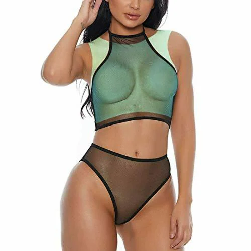 Psychovest Black Full Coverage Transparent Bra And Panty Lingerie Set