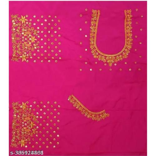 I K BRAND MIRROR WORK BLOUSE PIECE OF TRADITIONAL WEAR BLOUSE