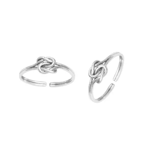 MOONEYE 925 -Elegant And Comfortable Simple Toe Ring Silver Toe Ring Pair For Girls, Gross Weight 2.10
