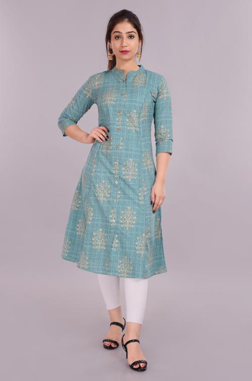 Glorious Women Printed Cotton A-Line Kurta