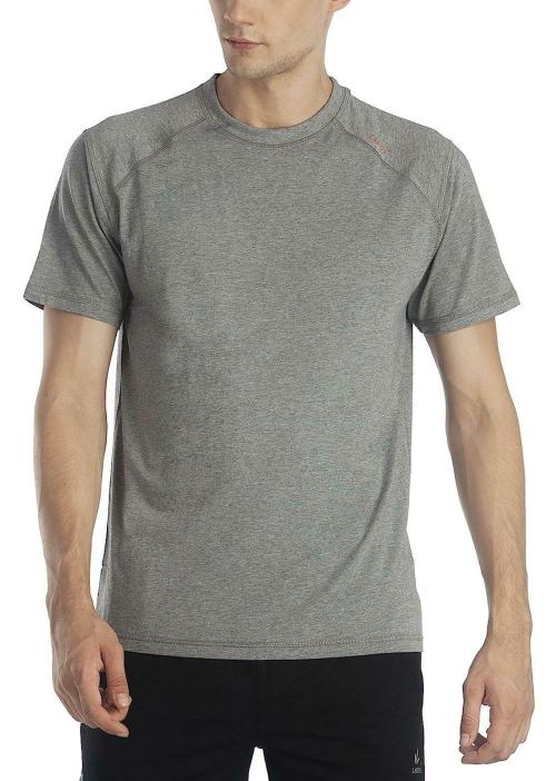 LAVOS Men Heather Grey Bamboo, Cotton T-Shirt (Extra Large)
