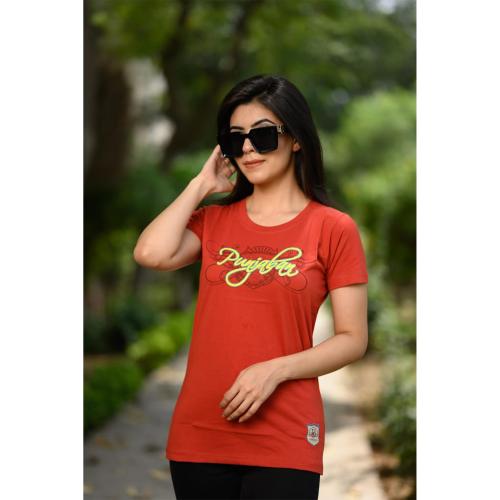 JP PUNJABI Comfort and Style Classic T-Shirt for Women and Girls (Red, Pack of 1)