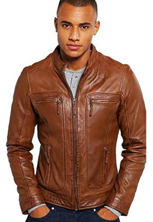 Mozri Men Brown Jacket (Xxl)