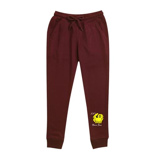Nusyl Burgandy cartoon printed kids unisex Track pants