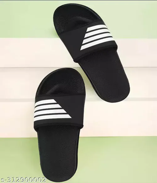 Cloker Men's flip flops | sliders | chappal-Size-UK5-Black