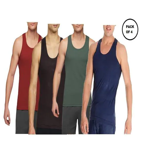 VEE SAA MENS INNER CLOUR VEST(PACK OF 4)_M