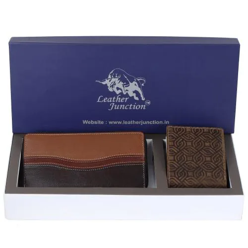 Leather Junction Gift Set Men's Wallet & Women's Wallet Combo Set