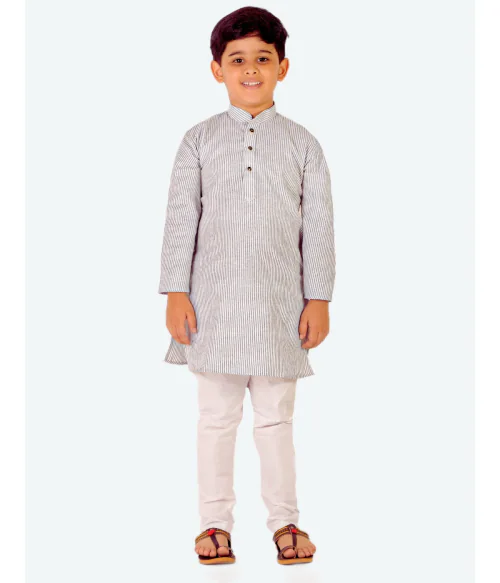 Pro-Ethic Style Developer Ethnic Wear Cotton Black Kurta Pajama Set for Kids and Boys