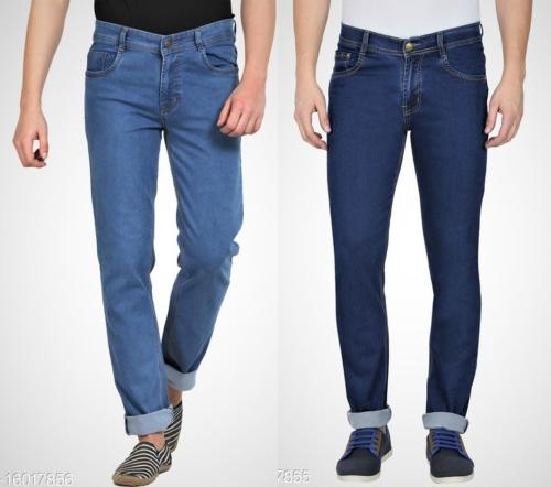 Gradely Men Stylish Fashion Regular Fit Wear Jeans Combo Pack of 2 - Blue and Navy Blue