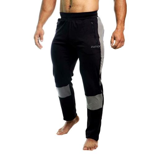 ATICX Store Men Black Polyester Track Pants (XL)