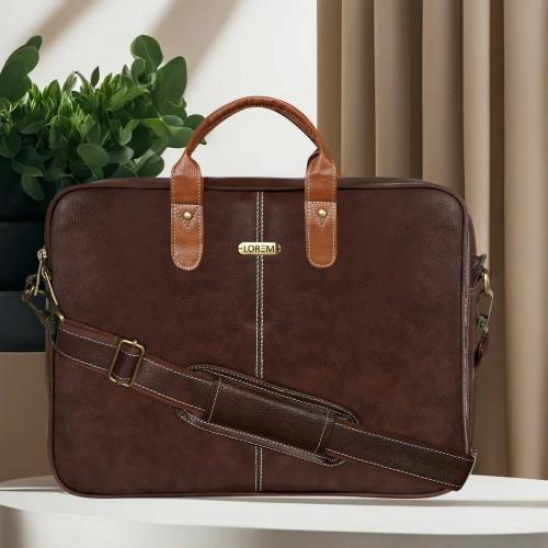 LOREM Brown Color faux leather 10L Messenger Bag For Men & Women New BG70